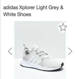 adidas xplorer light grey & white shoes